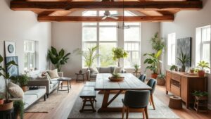 reclaimed wood enhances decor